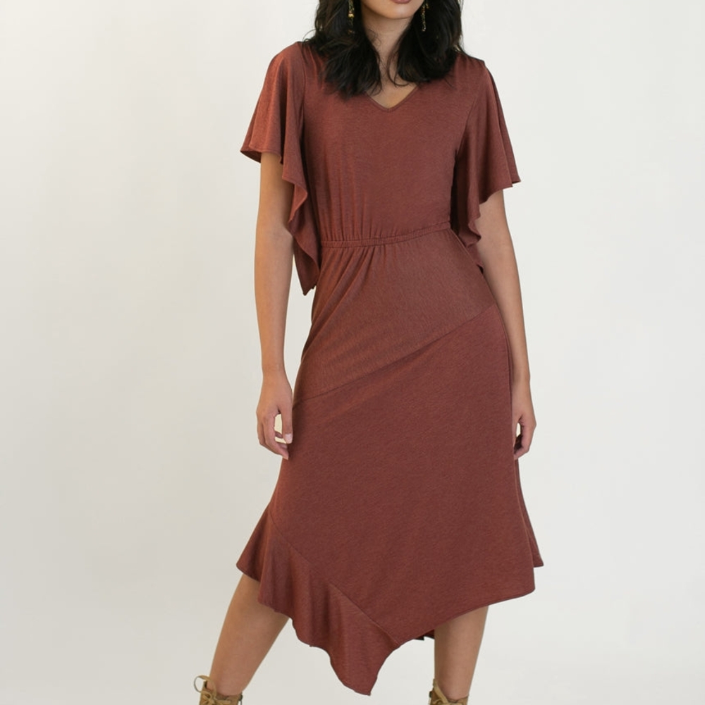 NWT JOYFOLIE | Ricarda Asymmetrical Boho Dress - Picture 4 of 4